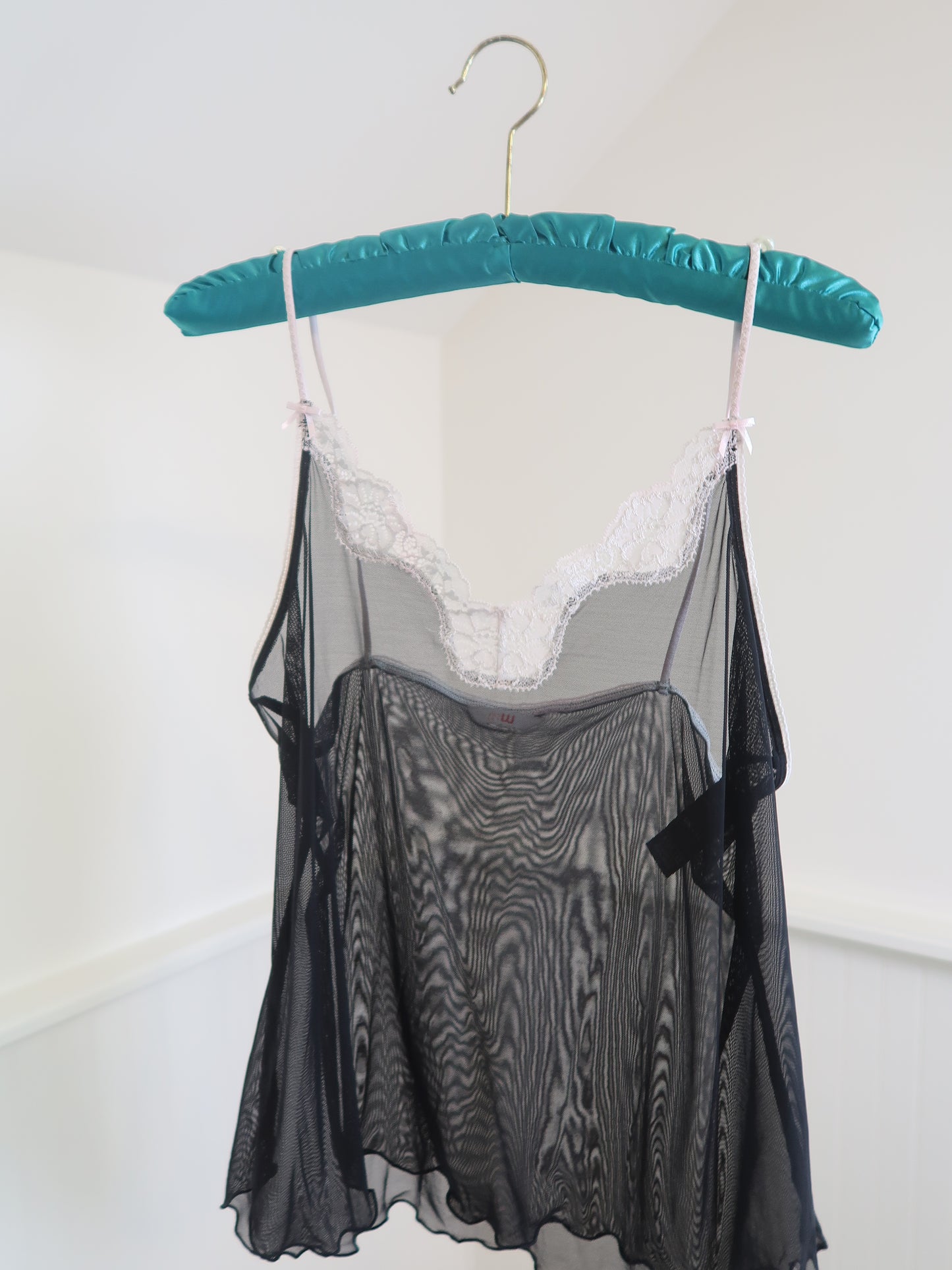 Shear Black & White Lace Cami