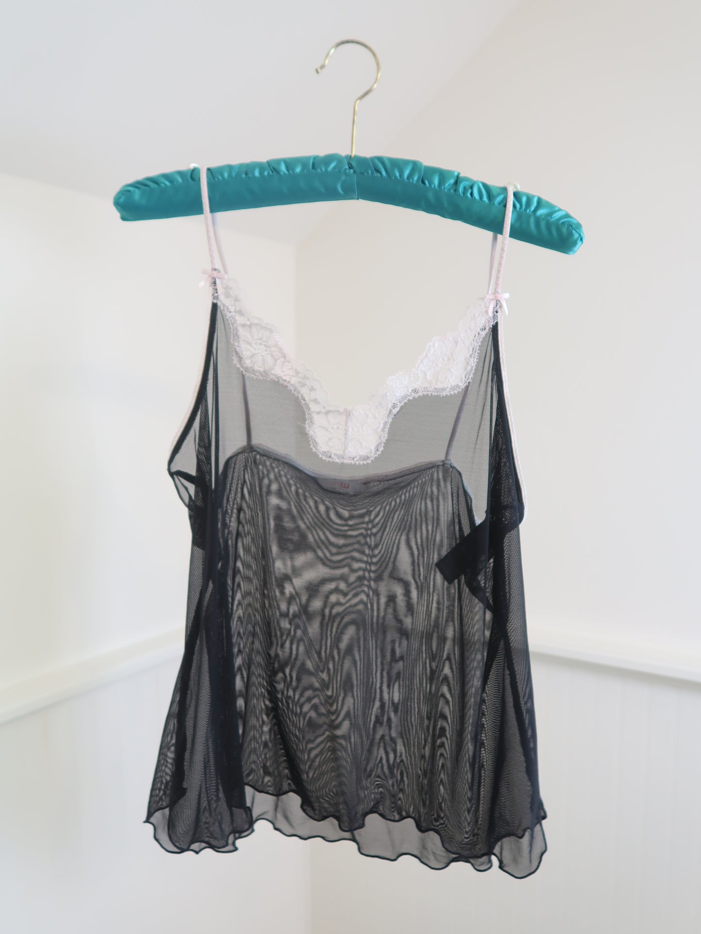 Shear Black & White Lace Cami