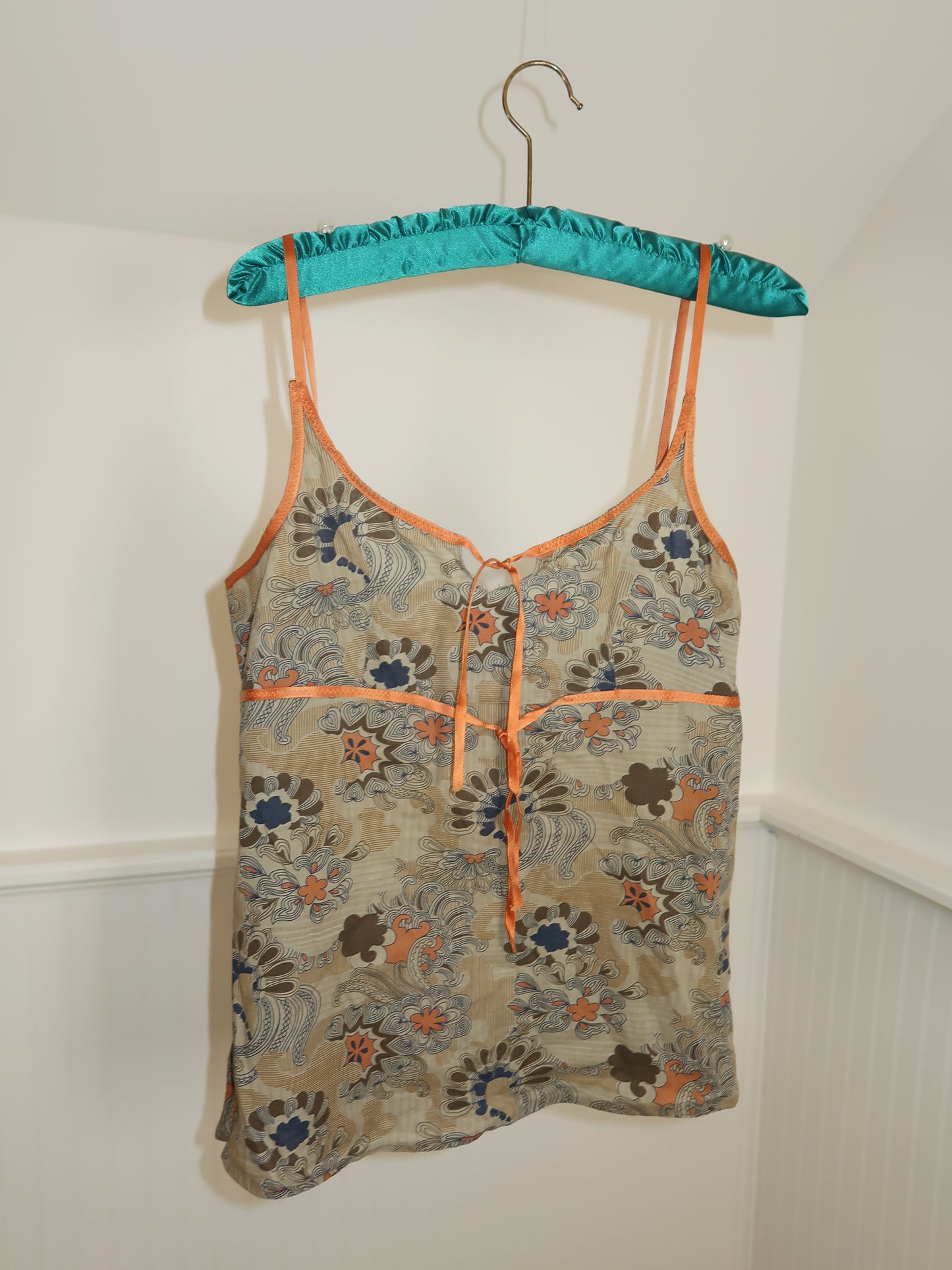 Floral Tie Tank