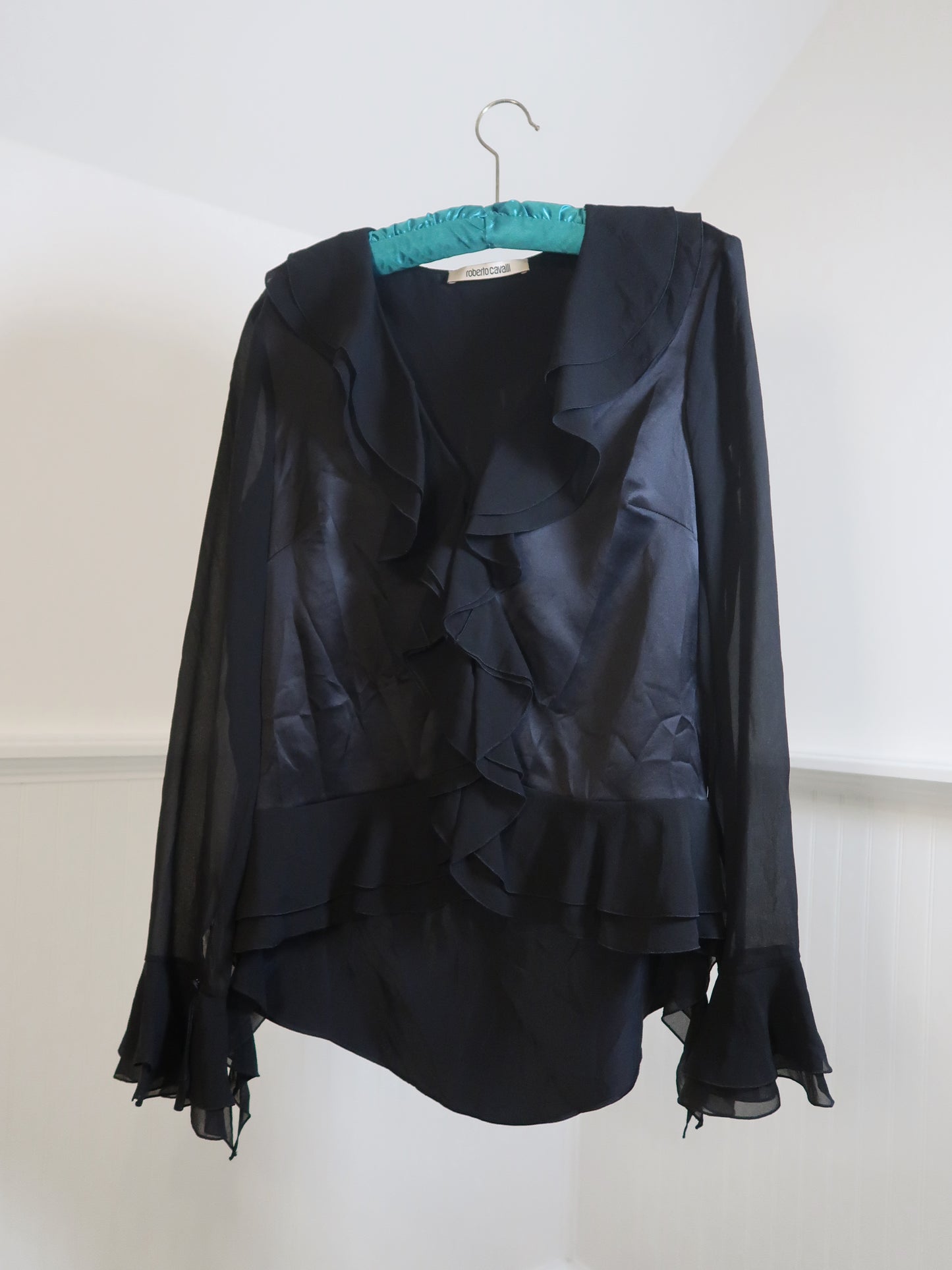 Black Roberto Cavalli Flowy Blouse